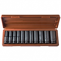 Набор головок торцевых для ударного инструмента 1/2"DR, 10-24 мм, 11 предметов 55509